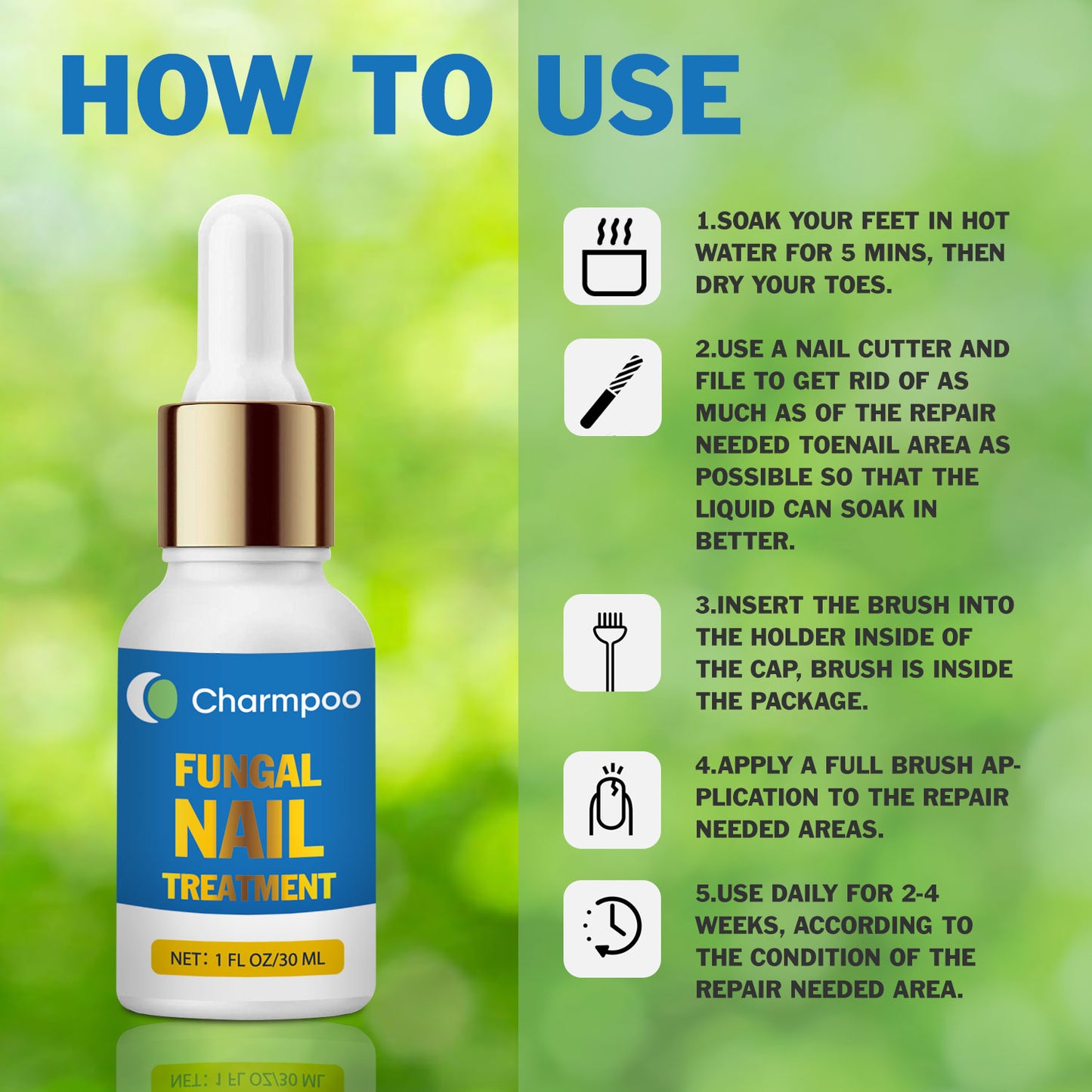 Charmpoo Fungus Nail Treatment (for Toenail)