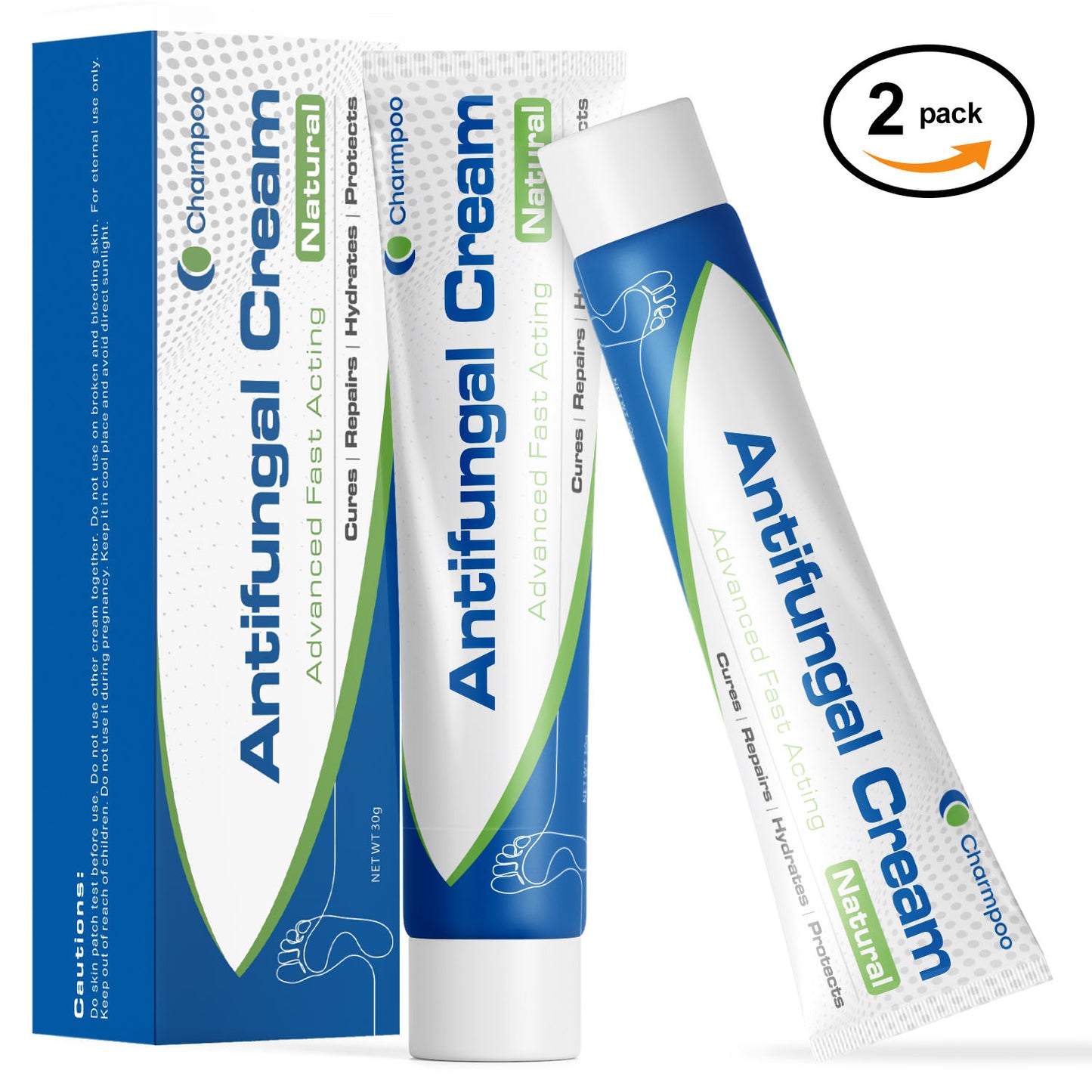 Advanced Anti-fungal Body Cream (2*30g, in 2 Collapsible Tubes)